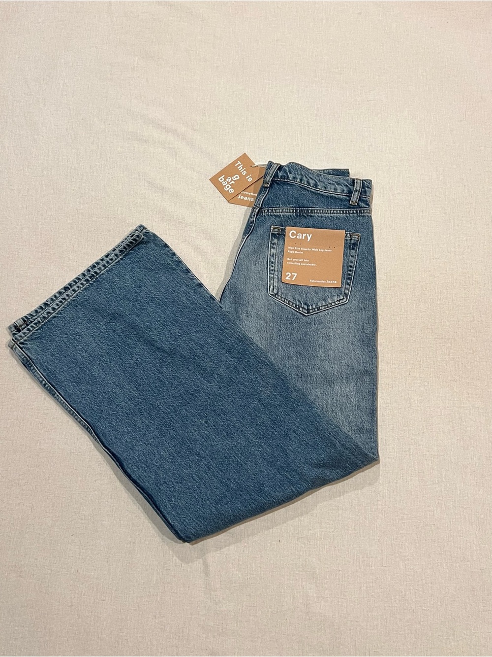 Reformation Cary High Rise Slouchy Wide Leg Jeans Size 27 in Galway